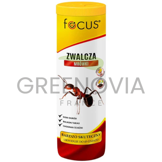 Focus Granulés anti-fourmis 450g – Boîte à saupoudrer pratique et efficace